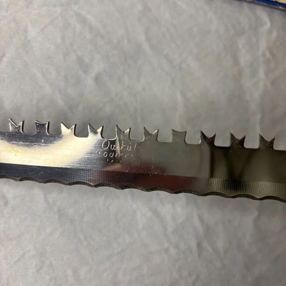 Vintage Quikut Quikkle Knife USA Chefs Slicing Bread Frozen Carving Food Blade